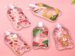 Cute Transparent Water Bottle Warm Belly Treasure Cartoon Hand Warmer Filled Mini Explosionproof Portable Water Bags7737577