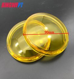 2x Round Diameter 90mm Fog Lights Lamps Antifog Glass Tempered Glass yellow For Mitsubishi L200 Outlander Grandis Galant Pajero C1398835