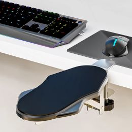 Rests Computer Desk Armrest Clip Bracket Table Support Mouse Arm Wrist Rest Pad Free Punching Folding Rotating Elbow Rest Holder Tools