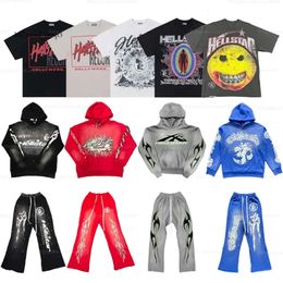 Hellstar Hoodie Men Graphic Tee Shark Pullover Letter Print Long Sleeve Jumper with Pocket Mens Tops Mens Womens Hoodies Sweatshirt 789