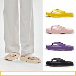 Thick-soled flip-flops step on the sense of shit summer sandals indoor home fashion wear women outside O2Ik#
