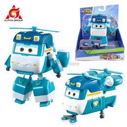 Transformation toys Robots Super Wings 5-inch Transform-Shine 2 modes transforms from helicopter to dumpster toy figurines for kids birthday gift 2400315