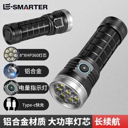 Outdoor Multi Functional Camping Fishing Light High Brighess Long Range 8-Hole Flashlight 300750