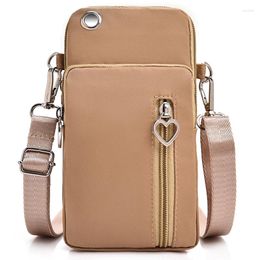 Bag Women Messenger Small Shoulder Multi-Function Nylon Mobile Phone Bags Purse Wallet Pouch Sports CrossBody