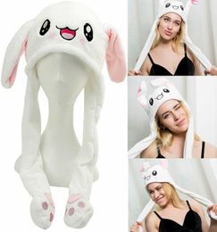 Cute Rabbit Hat Ear Will Move When You Hold The Leg Funny Plush Toy Costume Child Easter Gift1260365