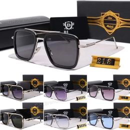 2024 masculino retro piloto quadrado óculos de sol feminino designer de moda óculos de sol moldura de ouro uv400 gradiente LXN-EVO dita