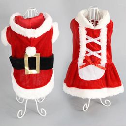 Dog Apparel Red Pet Christmas Transformations Santa Claus Clothing Classic Coat