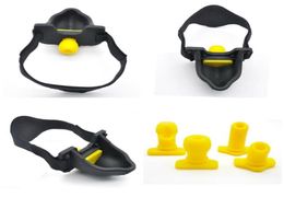 Silicone Urine open mouth gag head harness Urinal Piss Restraints Bondage BDSM Sex Games Toy R436773841
