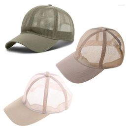 Berets Baseball Unisex Athletic Low Plain Solid Color Full Mesh Breathable Cooling Adjustable Dad Hat For Men Women