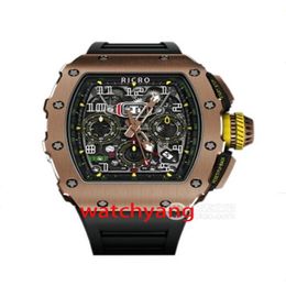 Men's automatic mechanical watch Japan West Iron City movement natural rubber strap size 49x41mm316 refined steel multi-funct224N