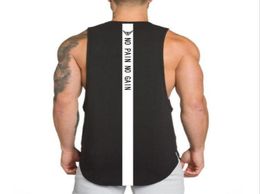 Brand gym clothing mens fitness singlet cotton bodybuilding stringer tank top men sleeveless t shirt Streetwear Workout tanktops m9404562