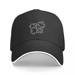 Ball Caps Jigsaw Puzzle Pieces T-Shirt Cap Baseball Snap Back Hat Female Men's