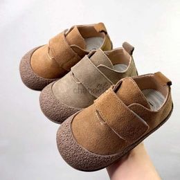 First Walkers 2024 baby spring shoes for boys girls solid leather natural little girls casual shoes soft shallow baby first walker 240315