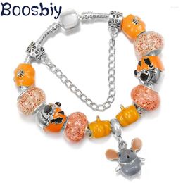 Charm Bracelets Yellow Evil Pumpkin & Grey Mouse With Pendent DIY Brand Bracelet Fashion Jewellery For Women Kids Making Gift Desgin