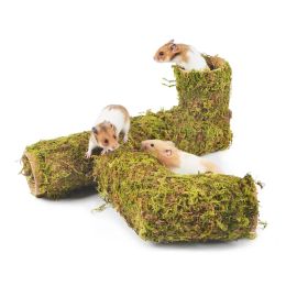 Cages Natural Moss Hamster Tunnel Dwarf Rat Chipmunk Tunnel Small Animal Cage Landscaping Supplies Hamsters Toy Rat Accessories