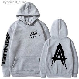 Men's Hoodies Sweatshirts Unisex trend new Anuel AA pattern printed hoodie Sweatshirt Couple Real Hasta La Muerte street hip-hop hot selling sports hoodie L240315