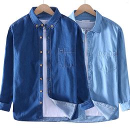 Men's Casual Shirts Summer Denim Shirt Jacket Easy To With Attractive Design For Shopping Camping Walking