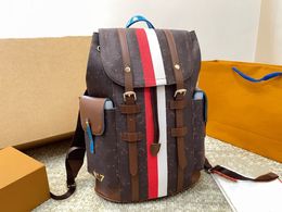 24SS Men's Luxury Designer Backpack Tote Bag Graffiti Leather Shopping bag Men's Handbag Shoulder Bag Book Bag Travel Backpack Upscale Outdoor Backpack 44cm