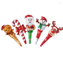 Party Decoration Christmas Small Balloons In Hand Elk Santa Claus Snow Man For Birthday Year Deco