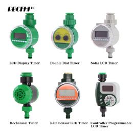 Timers 6 Types of Garden Water Timer Rain Sensor Solar Programmable Automatic Electronic LCD Display Home Garden Water Timer