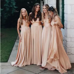 9 цветов платья подружки невесты женщины 2023 платье для группы сестер сексуальный разрез с V-образным вырезом без спинки без рукавов вечерние свадебные платья