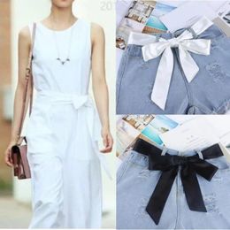 Belts Solid Color Wide Waist Quality Fabric Long Silk Belt Waistbands Scarf Ladies