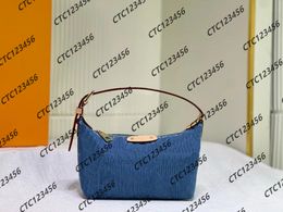 Luxurys Designers Bags Handbags Women Denim Mini Moon Crossbody Shoulder Bag
