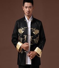 Ethnic Clothing Male Costume 2021 Embroidery Dragon Tangsuit Traditional Chinese For Men Shirt Tops Jacket Cheongsam Hanfu Vintage3195596