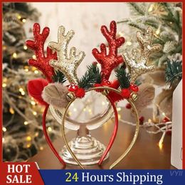 Hair Accessories Bell Headband Comfortable To Wear Red Set Up Props Christmas Decorations Deer Antler Buckle Creating A Festive Atmosphere