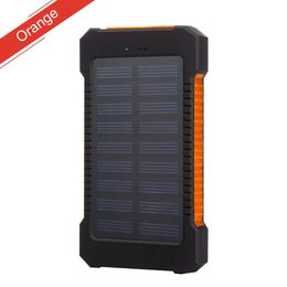 20000mah Solar Power Bank Charger with LED flashlight Compass Camping lamp Double head Battery panel waterproof outdoor charging 7af