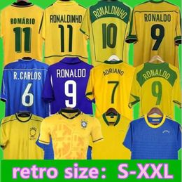 1998 Brasil soccer jerseys 2002 retro shirts Carlos Romario Ronaldo Ronaldinho 2004 camisa de futebol 1994 BraziLS 2006 RIVALDO ADRIANO 1988 2000 1957 retro shirts
