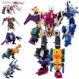 Transformation toys Robots AOYI 5 IN 1 NEW Transformation Movie 5 Toys Anime Devastator Robot Car KO G1 Action Figure Deformation Model Kids Boy Gift H6002 yq240315