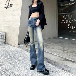 Women's Jeans ZOMRY Vintage Wide Cargo Bleached Women High Waist Pants Woman Y2k Streetwear Loose Denim Trousers 2024 Female Clothing