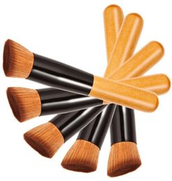 Small flat details foundation brush Universal makeup brushes make up brush Oblique head brush wood handle5628609