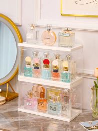 Bins Dustproof Perfume Storage Box Acrylic Cosmetic Storage Box Waterproof Makeup Perfume Organiser Holder Large Capacity