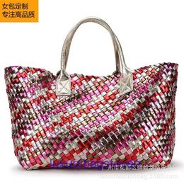 Designer Bottgss Ventss Cabat Woven Tote bags for women Fashionable and colorful hand woven large capacity mother son tote portable shopping With Real Logo