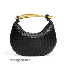 Botteg Venet High end bag for Jodie Bag Fashion New Small Crowd Sardine Hand Woven Bag Dumplings Casual Versatile Shoulder Messenger Original 1:1 with real logo and box