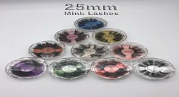 Selling 25mm Lashes 5D Mink Eyelashes Mink Hair Full Strip Lashes Natural Long False Eyelashes1616465