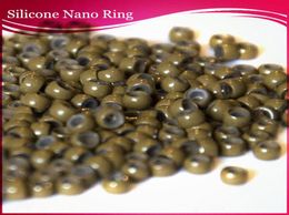 100000unitslotBlonde Nano ring with silicone linesilicone nano Beadof smallest micro ring in the world for nano ring hair8342276