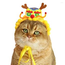 Dog Apparel Year Hats For Cats Cat Head Cover Holiday Headwear Party Props Dragon Tiger Hat Spring Festival Pet Adjustable