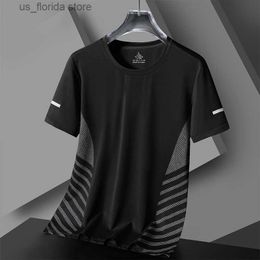 Men's T-Shirts Mens Quick Dry Sport Running T-shirt Summer Fashion Simple Style Short Slves OverSize T Unisex Round Neck Special Offer Top Y240315