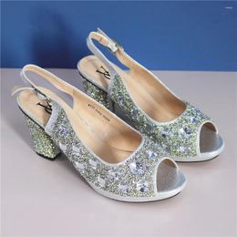 Dress Shoes Italian For Wedding Women Ladies And Sandals Slip On PU Leather Pumps Wholesales Good Diamonds Rhinestones