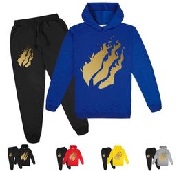 Children039s Clothing Prestonplayz Middle School Children039s Printing Casual Hoodie Sweater Trousers Suit Y1023625820