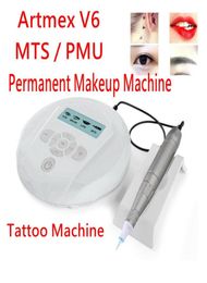 Digital Semi Permanent Makeup Tattoo machine MTS PMU System Eyebrows Lip Eyeliner Derma Pen Artmex V6 DHL9023639