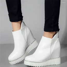 Dress Shoes Casual Women Trainers Genuine Leather High Heel Pumps Female Top Fashion Sneakers Wedges Platform Oxfords
