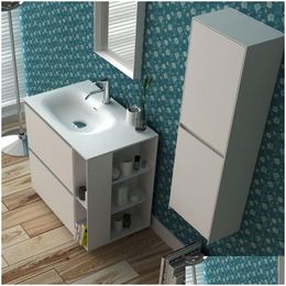 Other Bath Toilet Supplies 800Mm Bathroom Furniture Standing Vanity Stone Solid Surface Blum Der Cloakroom Floor Mounted Cabinet S Dhi7S