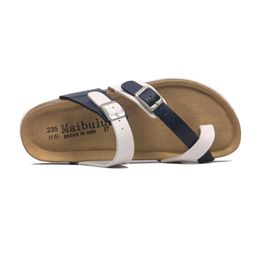 Sandals Flat bottom cork slippers for men and women couples in large size outdoor beach summer Colour matching couple shoe covers toes J240315