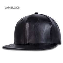 Sun cap PU leather material snapback closer flat brim outdoor adjustable unisex size tennis hip-hop popular basketball baseball sp284Q