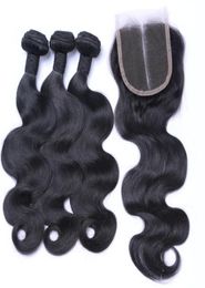 Whole 10A Indian Straight Body Deep Loose Wave Buy 3 Bundles Get 1 Closure Unprocessed Virgin Jerry Curly Brazilian Hair 7086384