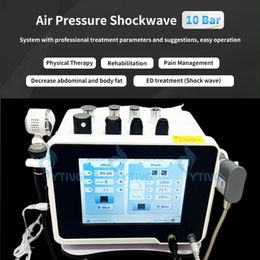 3 in 1 Pneumatic Shock Wave Physical Therapy Back Pain Relief ED Treatment Machine with Ultrasound Cold Hammer